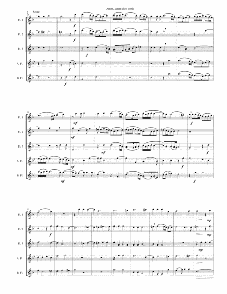 Amen Amen Dico Vobis Truly Truly I Say To You For Flute Quintet Page 2