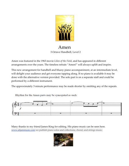 Amen Theme From Lilies Of The Field Page 2