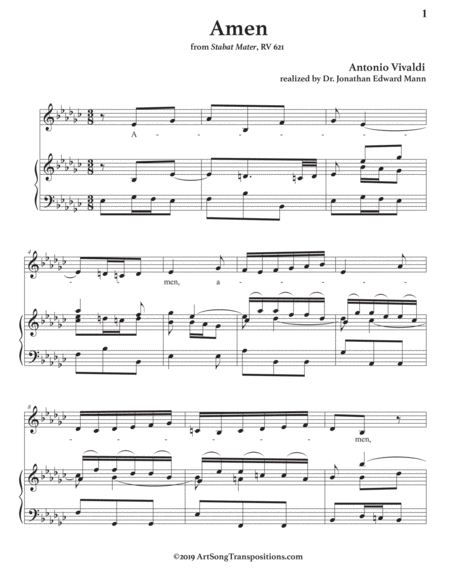 Amen Transposed To E Flat Minor Page 2