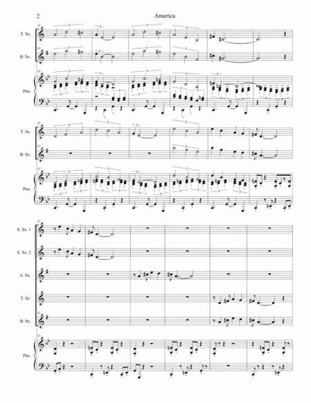 America For Saxophone Quintet Page 2