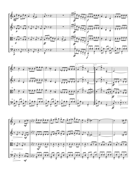 America From West Side Story For String Quartet Page 2