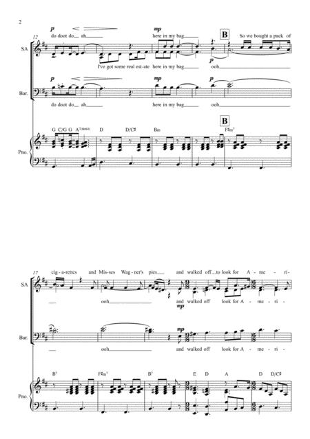 America Sab Choir And Piano Page 2