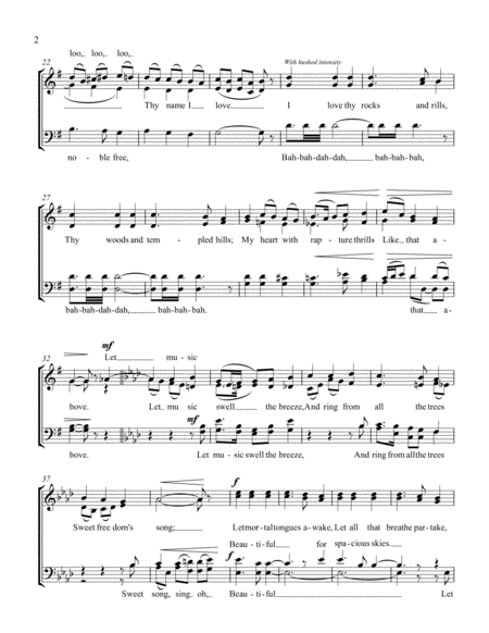 America Satb A Cappella Page 2