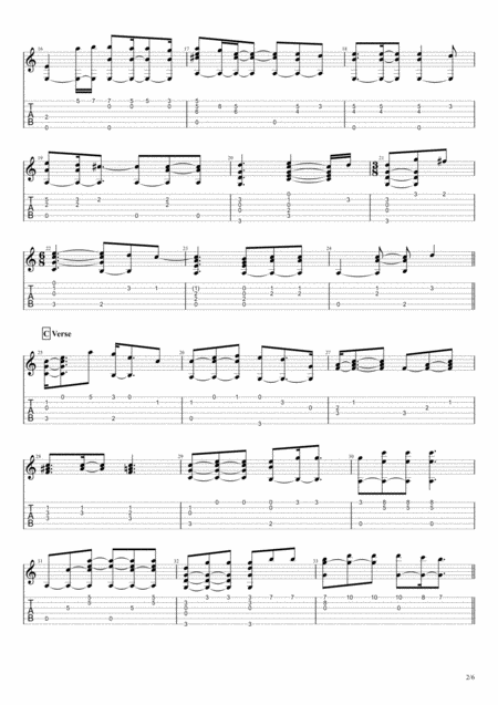 America Simon Garfunkel For Solo Fingerstyle Guitar Page 2