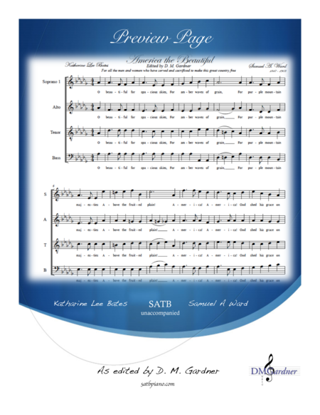 America The Beautiful Satb Unaccompanied Page 2