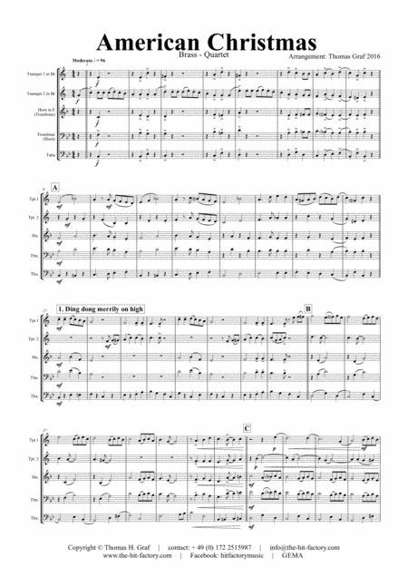 American Christmas Mash Up Rondo Of Best Christmas Songs Brass Quartet Page 2