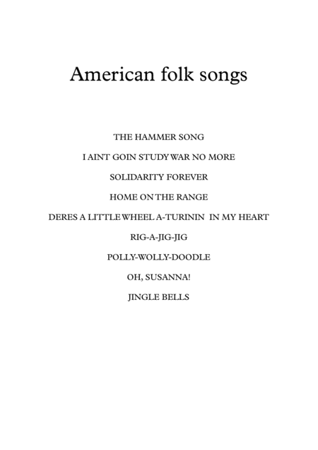 American Folk Songs Page 2