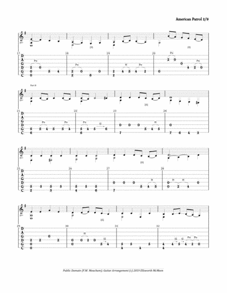 American Patrol March For Fingerstyle Guitar Tuned Cgdgad Page 2