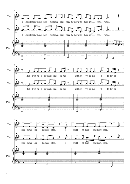 American Pie Vocal Duet Page 2