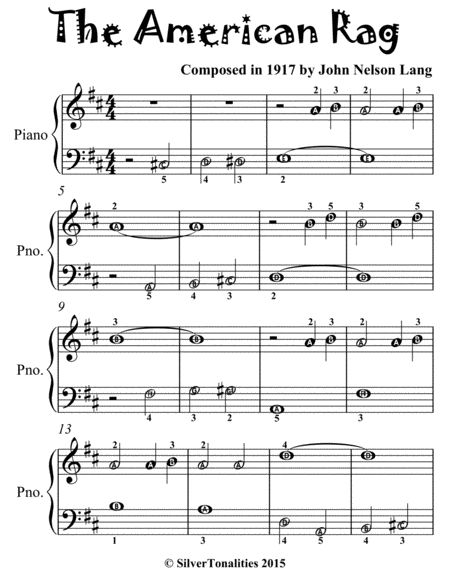 American Rag Easiest Piano Sheet Music For Beginner Pianists Page 2