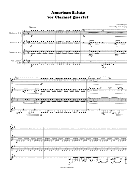 American Salute For Clarinet Quartet Page 2