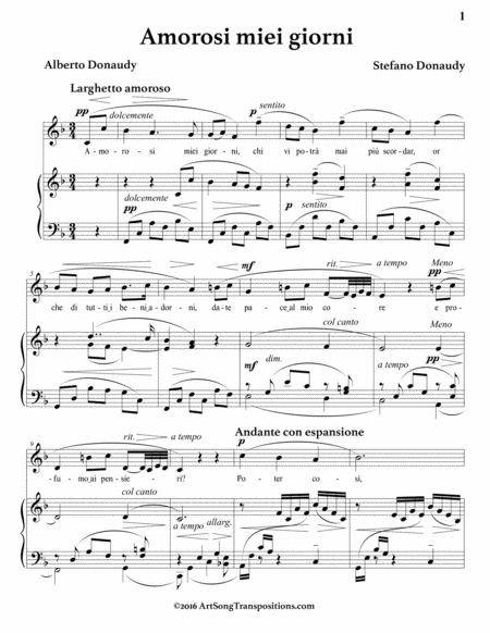 Amorosi Miei Giorni F Major Page 2