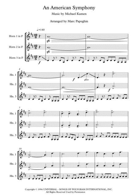 An American Symphony From Mr Hollands Opus French Horn Trio Page 2