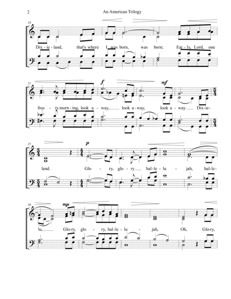 An American Trilogy Dixie Battle Hymn Of The Republic Hush Little Children Page 2