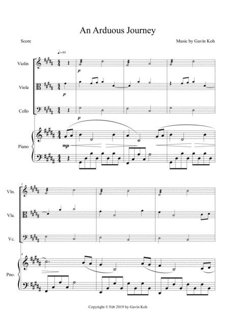 An Arduous Journey Piano Quartet Page 2