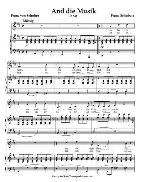 An Die Musik D 547 D Major Page 2