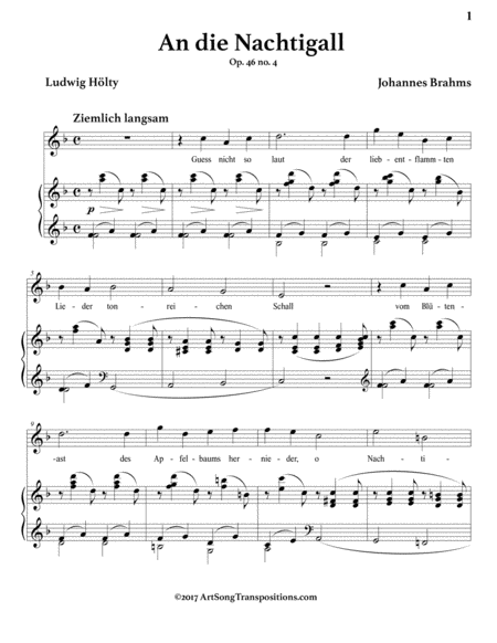 An Die Nachtigall Op 46 No 4 F Major Page 2