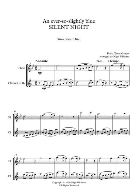 An Ever So Slightly Blue Silent Night Duet For Flute And Clarinet Page 2