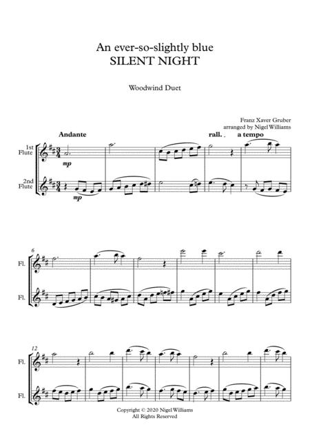 An Ever So Slightly Blue Silent Night For Flute Duet Page 2