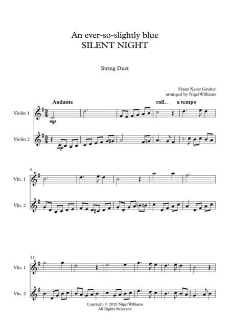 An Ever So Slightly Blue Silent Night For Violin Duet Page 2