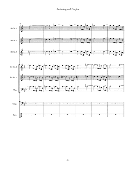 An Inaugural Fanfare For Brass Ensemble And Percussion Page 2