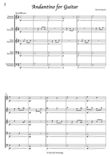 An015r E C Andantino For Guitar Arranged For Any Satb And Optional Cb Page 2