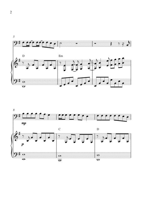 Anak Double Bass Solo And Piano Accompaniment Page 2