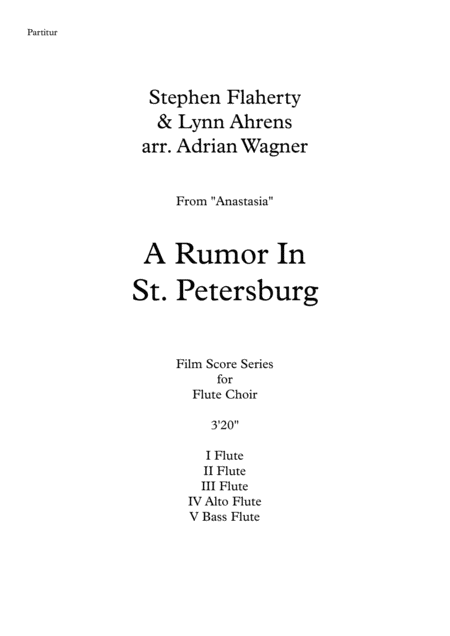 Anastasia A Rumor In St Petersburg Flute Choir Arr Adrian Wagner Page 2