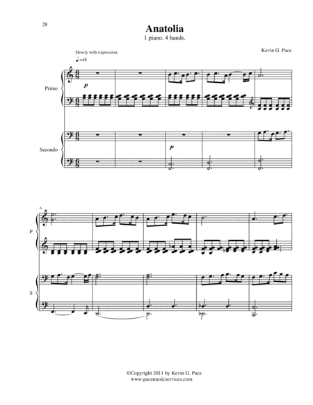 Anatolia Original Piano Duet Page 2