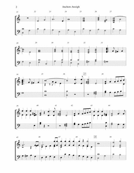 Anchors Aweigh The Song Of The Navy For 3 Octave Handbell Choir Page 2