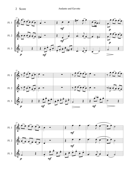 Andante And Gavotte By William Boyce For Flute Trio Page 2