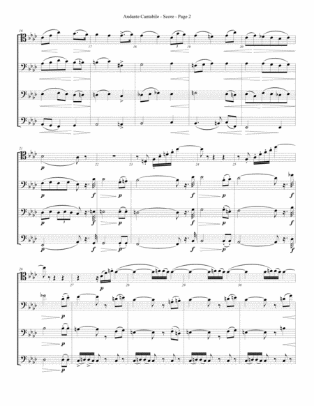 Andante Cantabile For Trombone Or Low Brass Quartet Page 2