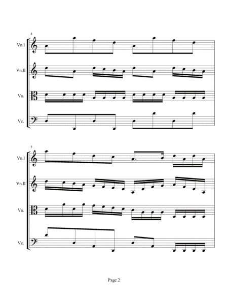 Andante For Pizzicato Strings Page 2