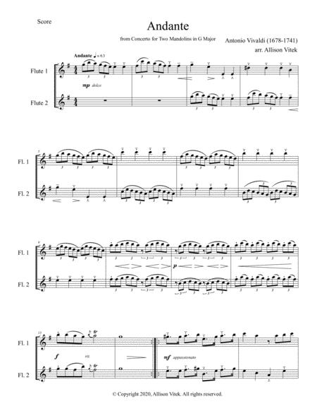 Andante For Two Flutes Page 2