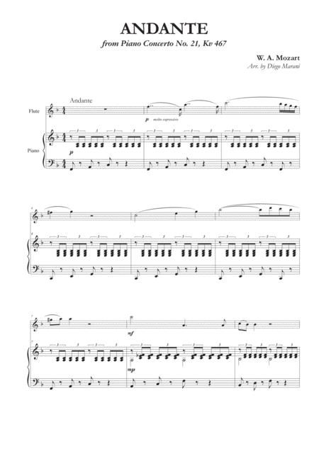Andante From Concerto No 21 For Flute And Piano Page 2