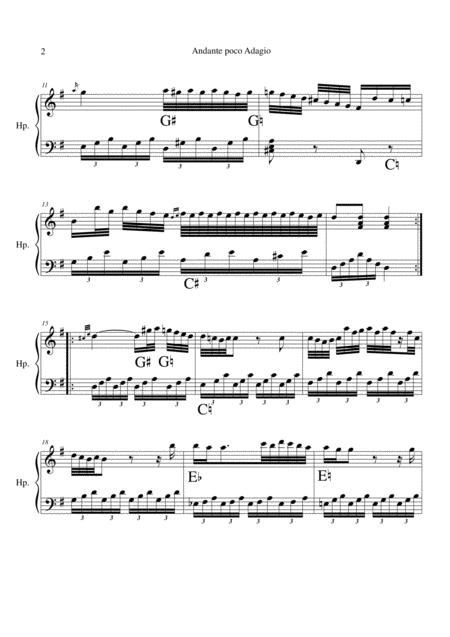 Andante Poco Adagio Mozart Kv27 Pedal Harp Solo Page 2