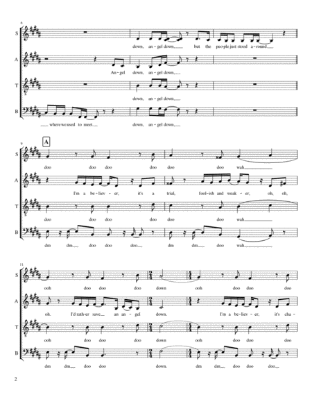 Angel Down Satb A Cappella Page 2