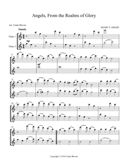 Angels From The Realms Of Glory For Flute Duet Page 2