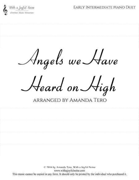 Angels We Have Heard On High Duet Page 2