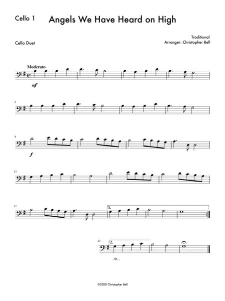 Angels We Have Heard On High Easy Cello Duet Page 2