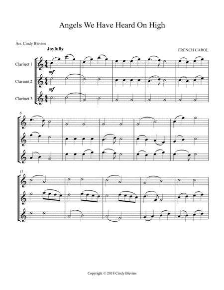 Angels We Have Heard On High For Clarinet Trio Page 2