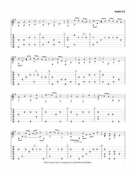 Angels We Have Heard On High For Fingerstyle Guitar Tuned Cgdgad Page 2