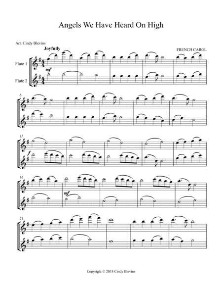 Angels We Have Heard On High For Flute Duet Page 2