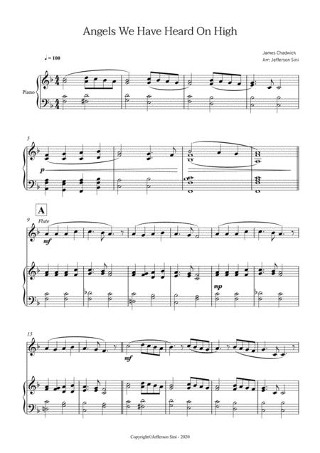 Angels We Have Heard On High For Flute Piano Page 2