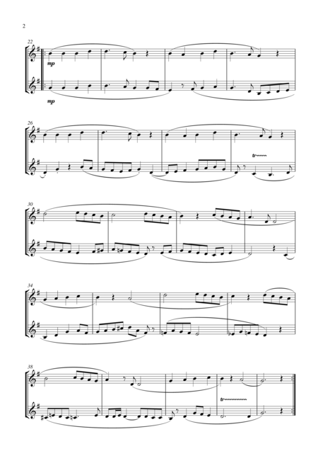 Angels We Have Heard On High For Oboe Duet Suitable For Grades 2 6 Page 2