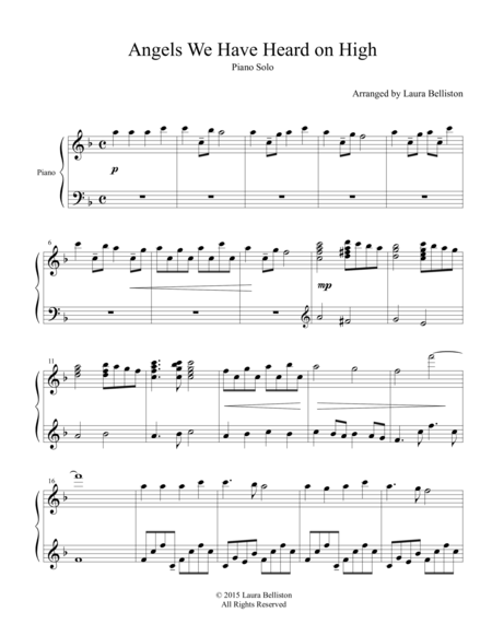 Angels We Have Heard On High Piano Solo Page 2