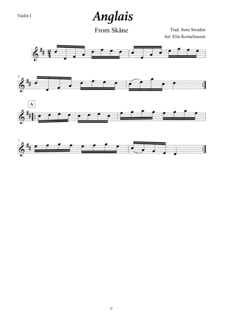 Anglais From Skne Swedish Folk Dance For Junior String Orchestra Page 2