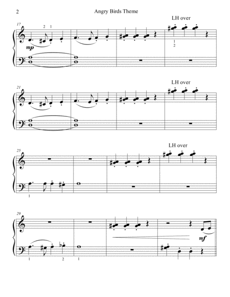 Angry Birds Theme Beginner Big Note Piano Page 2