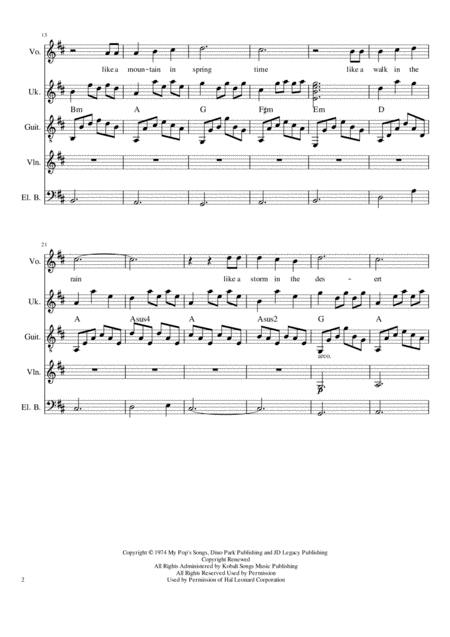Annies Song Guitar Bass Violin Ukulele Page 2