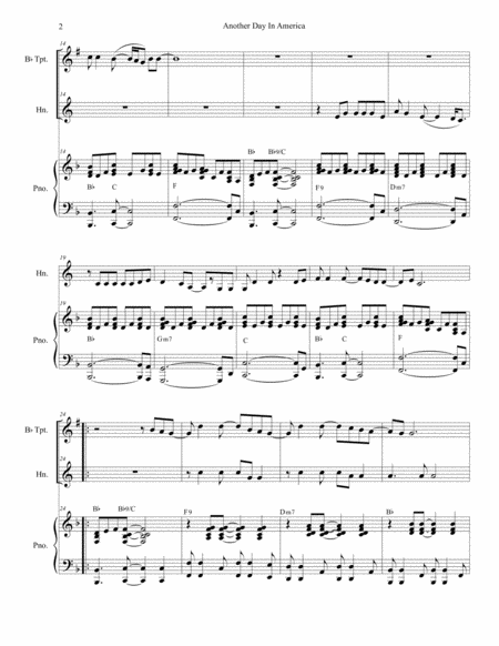 Another Day In America Duet For Bb Trumpet And French Horn Page 2